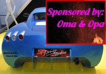 Autoaufkleber: Sponsored by Oma & Opa