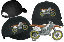 High-quality Embroidered Cap with Motocross Motive 02
