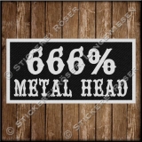 Aufnher / Patch 666% METAL HEAD