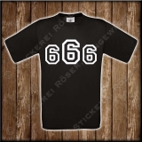 666 T-Shirt mit Brust oder Rückendruck 01