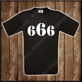 666 T-Shirt mit Brust oder Rückendruck 02