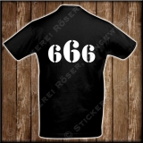 666 T-Shirt mit Brust oder Rckendruck 02