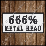 Aufnher / Patch 666% METAL HEAD